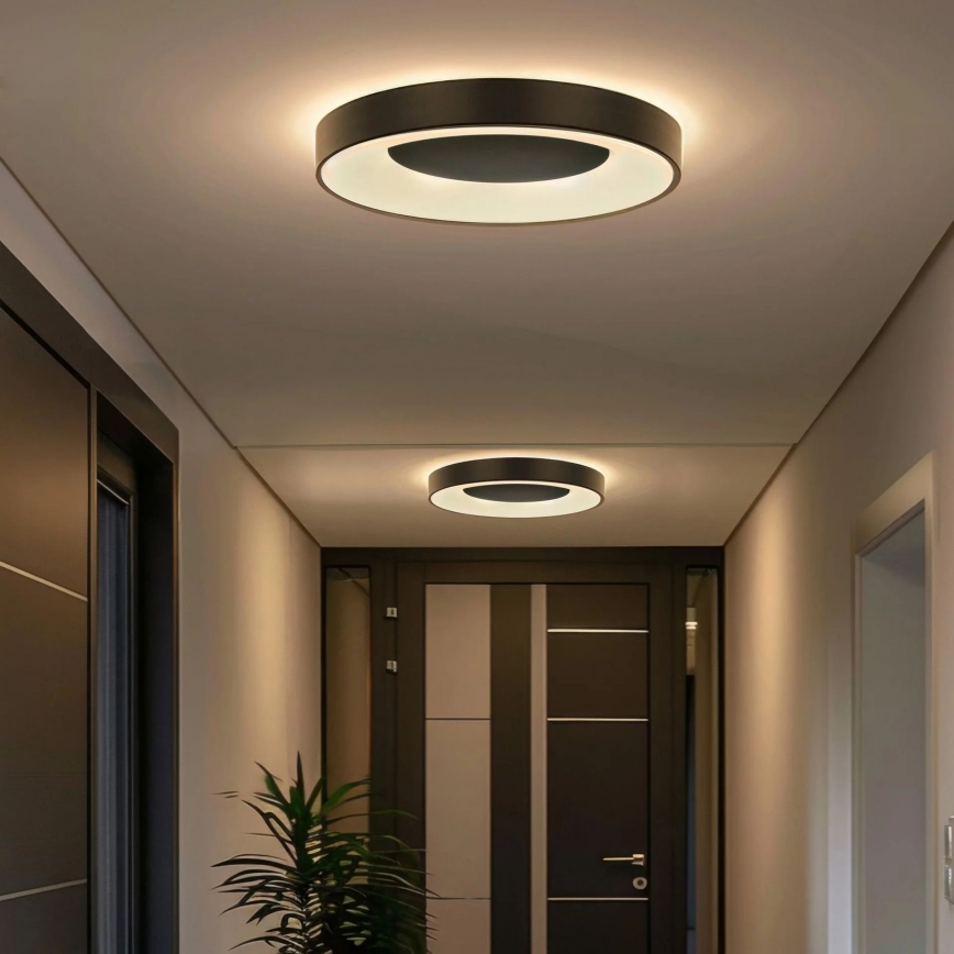 LED диммируемый потолочный светильник для ванной WITOLD LED/48 Вт/230 В, диаметр 38,5 см, 3000-6000K, IP44 + пульт дистанционного управления