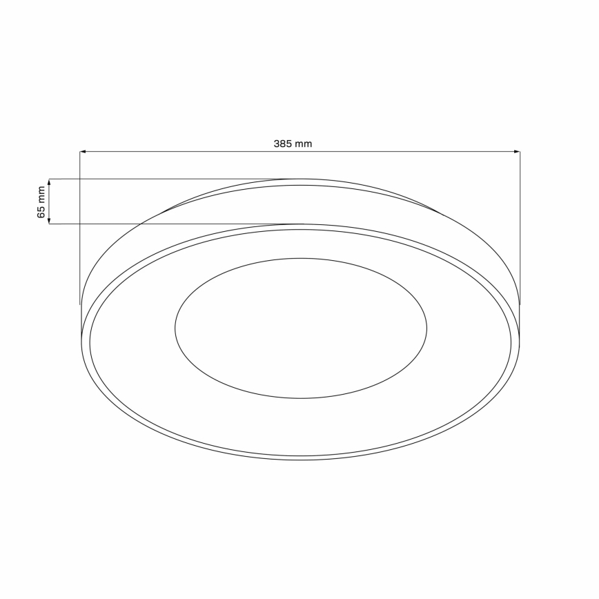LED диммируемый потолочный светильник для ванной WITOLD LED/48 Вт/230 В, диаметр 38,5 см, 3000-6000K, IP44 + пульт дистанционного управления