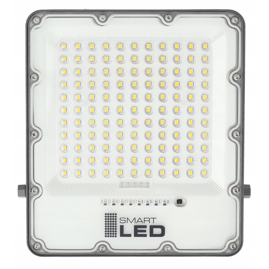 Солнечный светодиодный прожектор с регулировкой яркости LED/150W/3,2V 5000K 15000 mAh IP65 черный + пульт дистанционного управления