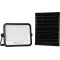 Диммируемый солнечный LED-прожектор LED/300W/3,2V 2000-8000K IP65 15000 mAh черный + пульт дистанционного управления