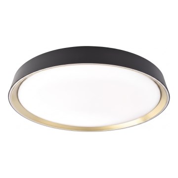 Диммируемый светодиодный потолочный светильник ILVI LED 30 Вт/230 В 2700–6500 К, Ø 40 см, черный/латунь + пульт дистанционного управления