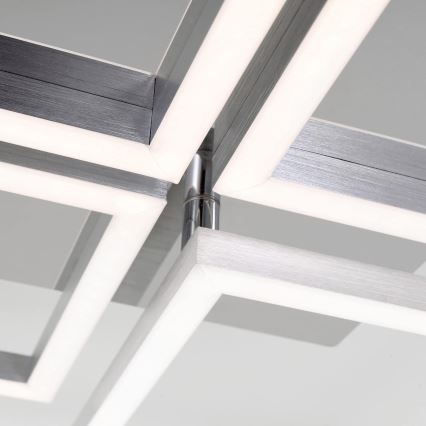 Диммируемый светодиодный потолочный светильник LED/42W/230V 3000K матовый хром