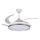 Диммируемый светодиодный потолочный светильник с вентилятором PLAVE LED/36W/230V 3000-6500K серебристый/белый + пульт дистанционного управления
