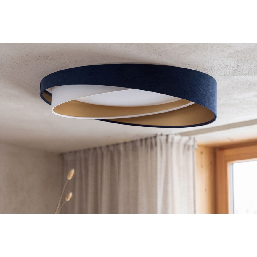 Диммируемый потолочный светильник SMART GALAXY MODERN LED/24 Вт/230 В 3000-6500K Ø 55 см синий/белый/золотой + пульт дистанционного управления
