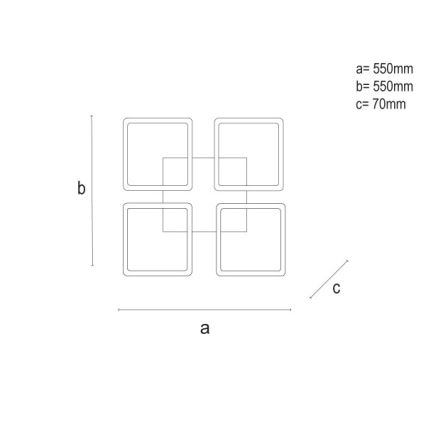 Диммируемый светодиодный потолочный светильник LED/95W/230V 3000-6500K + пульт дистанционного управления