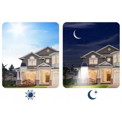 Диммируемый светодиодный солнечный прожектор LED/100W/3,2V 5000K 10500 mAh IP65 черный + пульт дистанционного управления