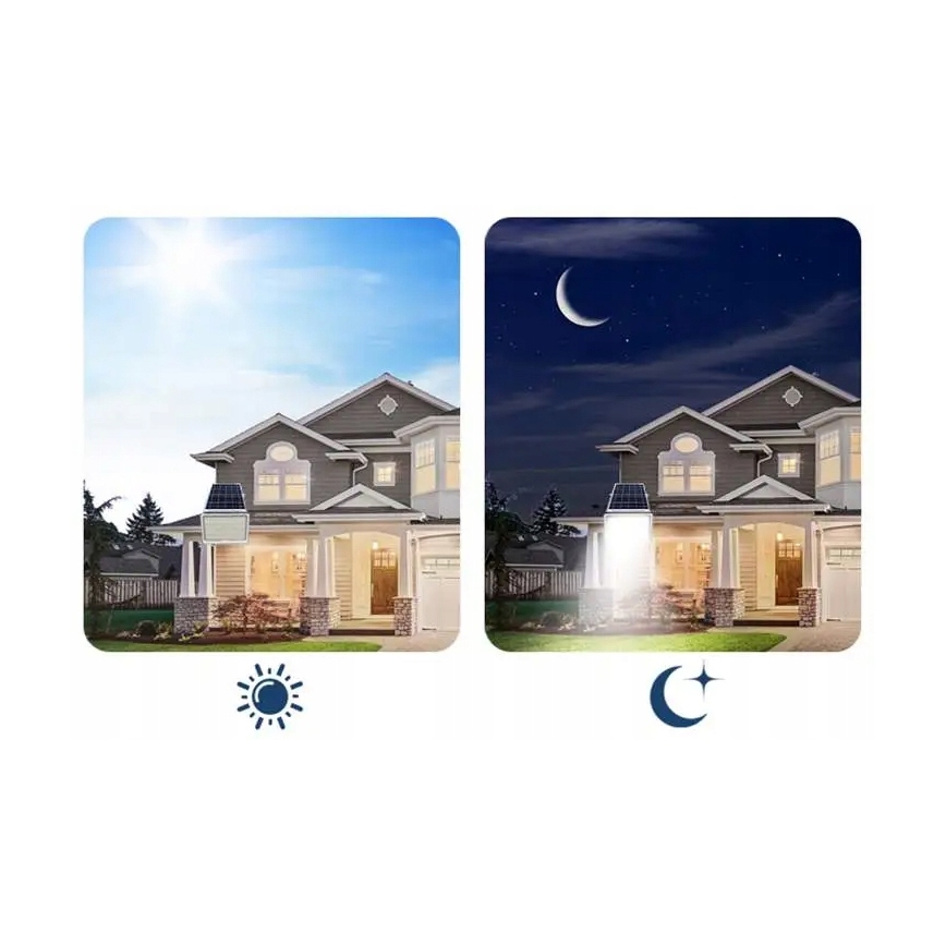 Диммируемый светодиодный солнечный прожектор LED/100W/3,2V 5000K 10500 mAh IP65 черный + пульт дистанционного управления