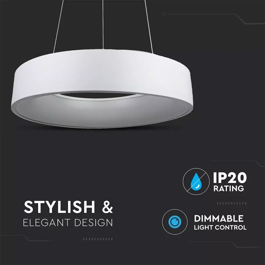Димована LED-люстра на тросі LED/20 Вт/230 В