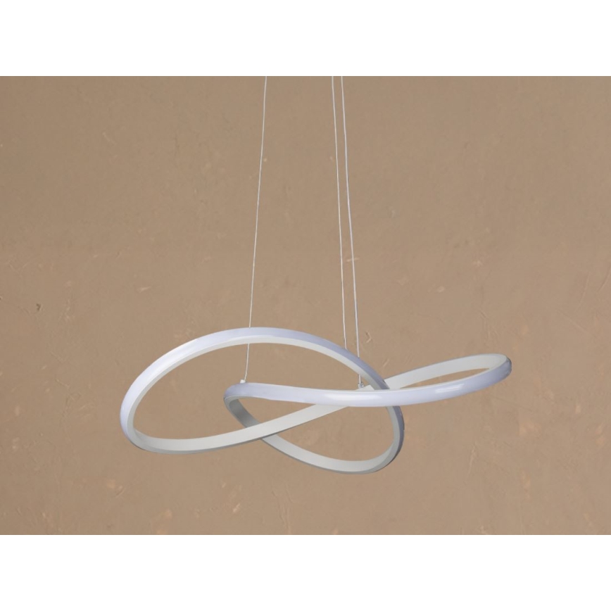 LED підвісна люстра на тросі з можливістю затемнення, 65 Вт, 230 В, 3000–6500 К, діаметр 49 см + пульт дистанційного керування