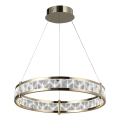Димована LED-кришталева люстра на тросі ENRIQUE LED/55W//230V 3000-6000K діаметр 80 см + пульт дистанційного керування