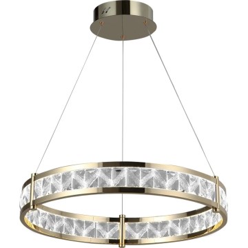 Димована LED-кришталева люстра на тросі ENRIQUE LED/55W//230V 3000-6000K діаметр 80 см + пульт дистанційного керування