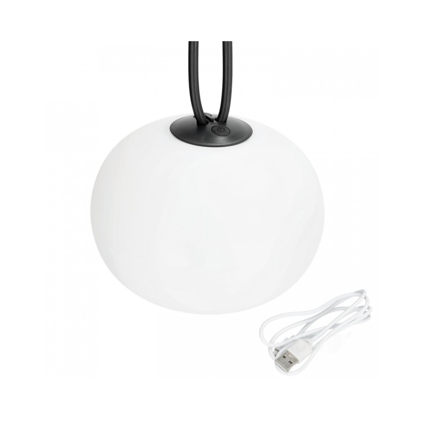 LED зовнішній акумуляторний світильник VENEZIA з регулюванням яскравості LED/1,5W/5V 2500K IP54 2600 mAh чорний
