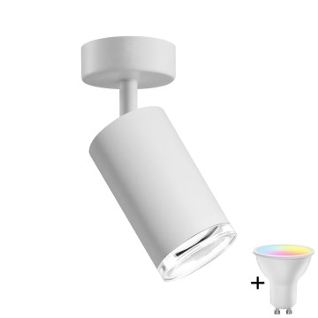 Димований LED RGBW точковий світильник для ванної кімнати TURYN 1xGU10/6,5W/230V 2700-6500K Wi-Fi IP44 білий