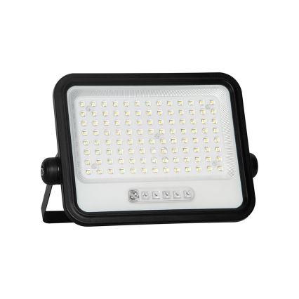 LED сонячний прожектор з регульованою яскравістю LED/200W/3,2V 2000-8000K IP65 10000 mAh чорний + дистанційне керування