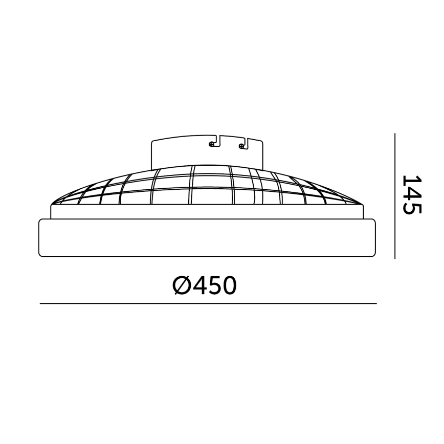 Світлодіодний стельовий світильник із вентилятором VENTELUX, з регулюванням яскравості, 24W/230V 3000/4000/6500K, діаметр 45 см, білий + пульт дистанційного керування