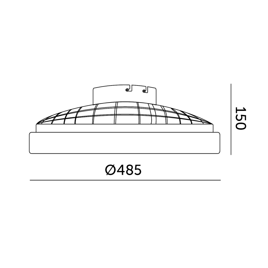 LED Стельовий світильник із димером і вентилятором VENTELUX LED/48W/230V 3000/4000/6500K діам. 48,5 cm чорний + пульт дистанційного керування