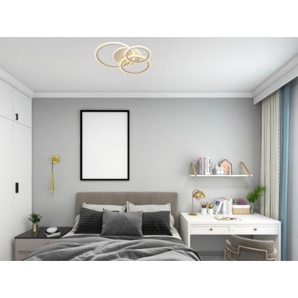 Димований стельовий LED-світильник LED/90W/230V 3000-6500K + пульт дистанційного керування