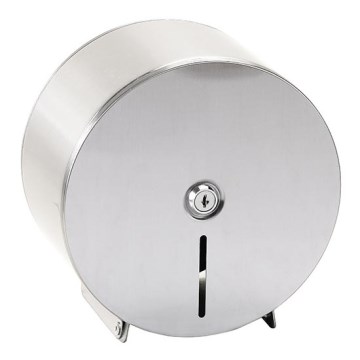 Диспенсер для паперу 20×20 см, з нержавіючої сталі, сріблястий