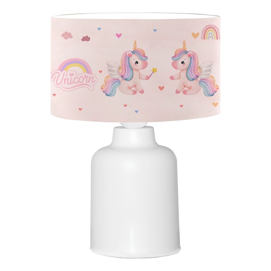 Дитяча лампа CANDY 1xE27/40W/230V рожева/біла