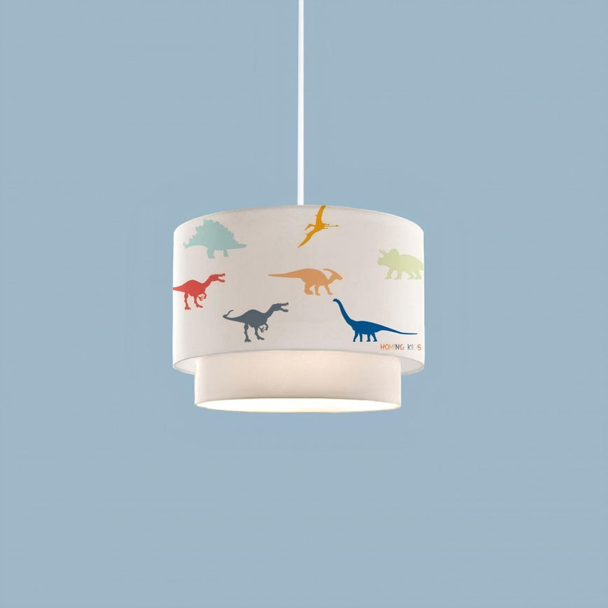 Дитяча люстра CANDY 1xE27/40W/230V біла/різнокольорова