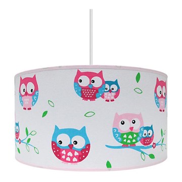 Дитяча люстра OWLS 1xE27/60W/230V білий