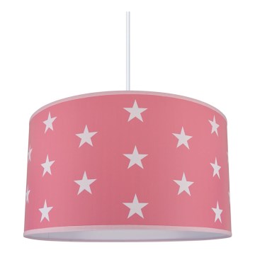 Дитяча люстра STARS PINK 1xE27/60W/230V