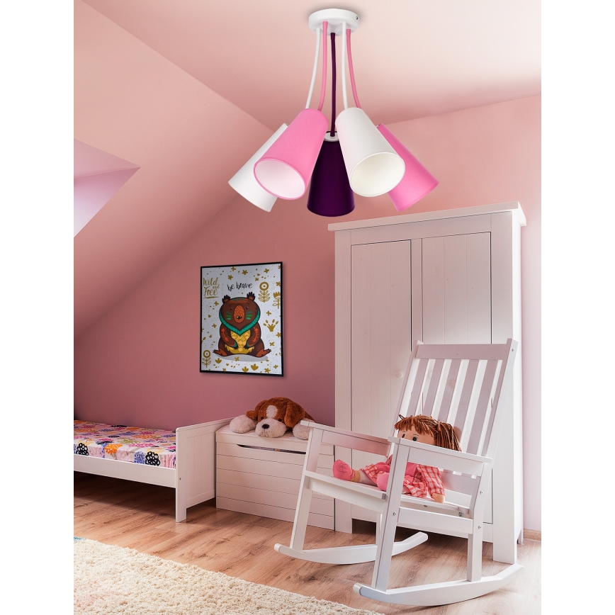 Дитяча люстра WIRE KIDS 5xE27/15W/230V