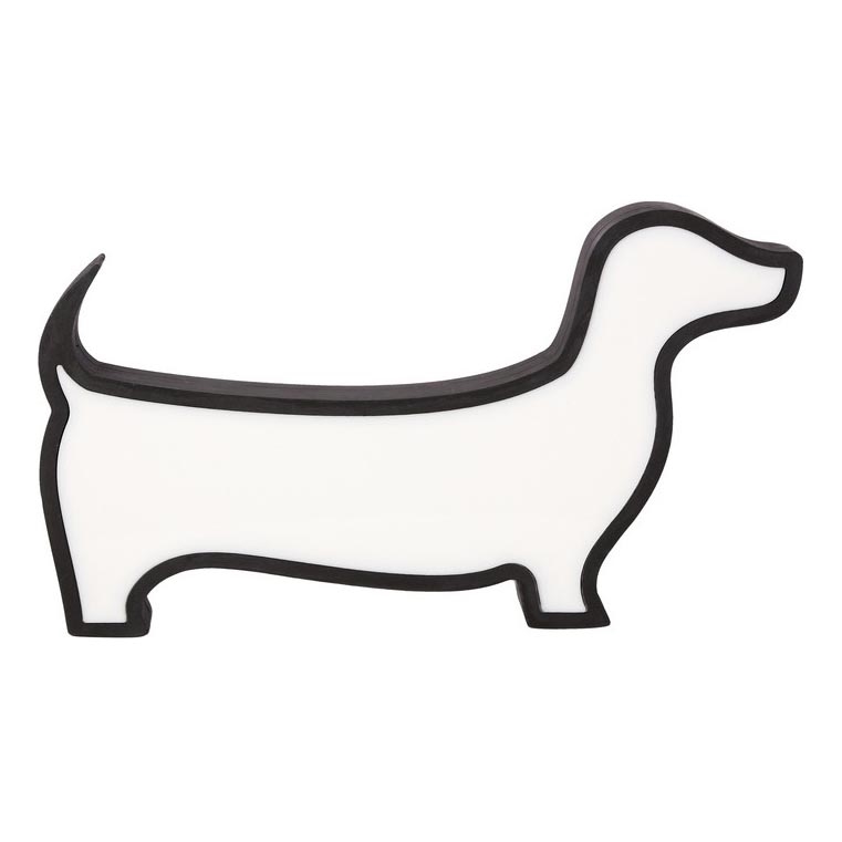 Дитяча настільна лампа DOG LED/12W/230V чорна
