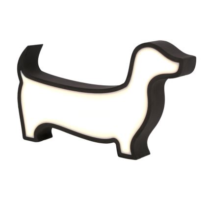 Дитяча настільна лампа DOG LED/12W/230V чорна