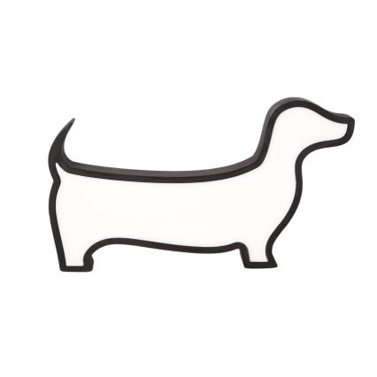 Дитяча настільна лампа DOG LED/12W/230V чорна