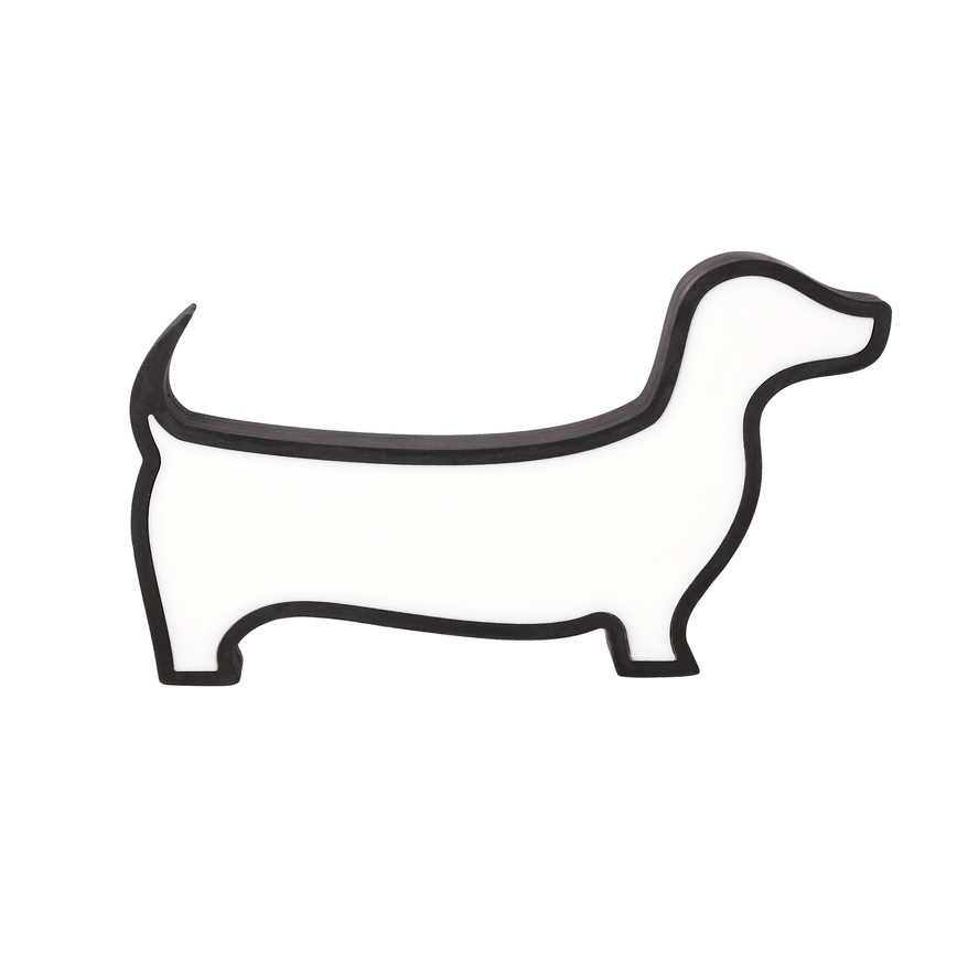 Дитяча настільна лампа DOG LED/12W/230V чорна
