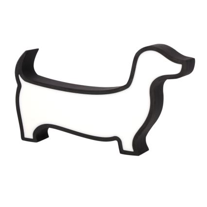 Дитяча настільна лампа DOG LED/12W/230V чорна