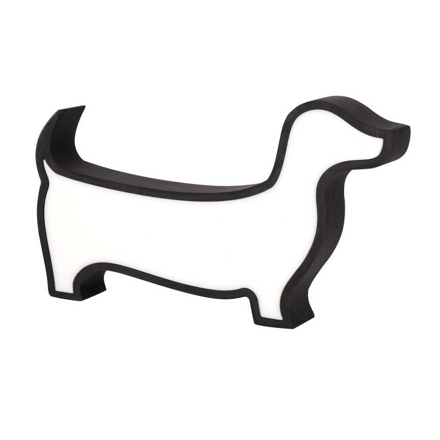 Дитяча настільна лампа DOG LED/12W/230V чорна