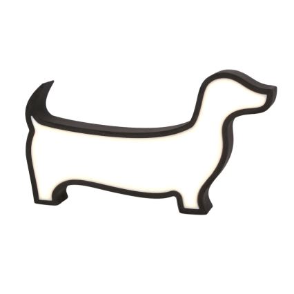 Дитяча настільна лампа DOG LED/12W/230V чорна