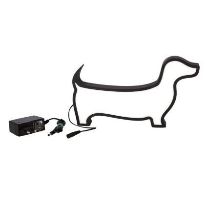 Дитяча настільна лампа DOG LED/12W/230V чорна
