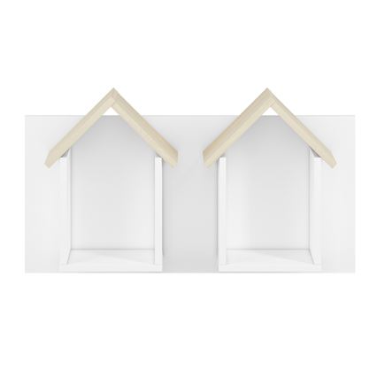 Дитяча настінна полиця BUBO 45x80 см білий/бежевий