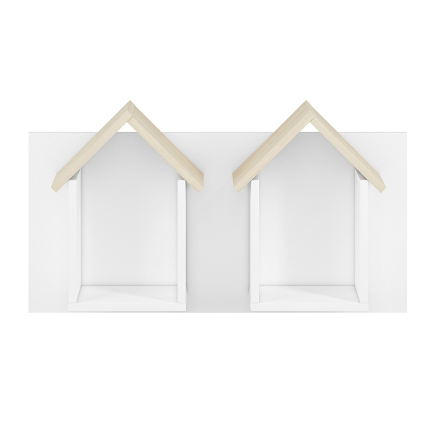 Дитяча настінна полиця BUBO 45x80 см білий/бежевий