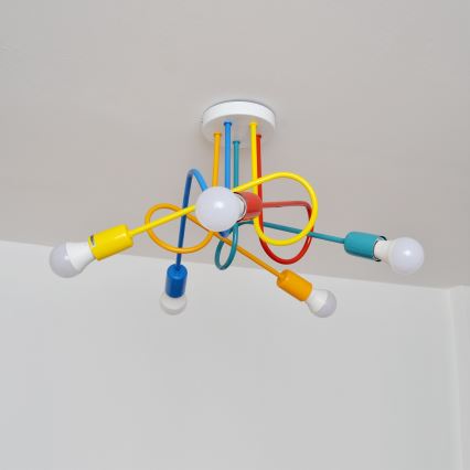 Дитяча підвісна LED люстра OXFORD 5xE27/15W/230V