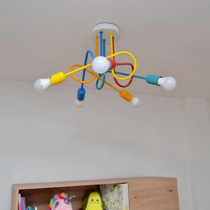 Дитяча підвісна LED люстра OXFORD 5xE27/15W/230V