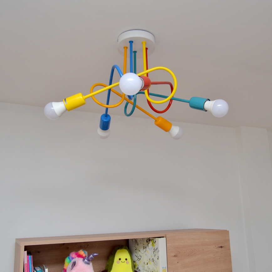 Дитяча підвісна LED люстра OXFORD 5xE27/15W/230V