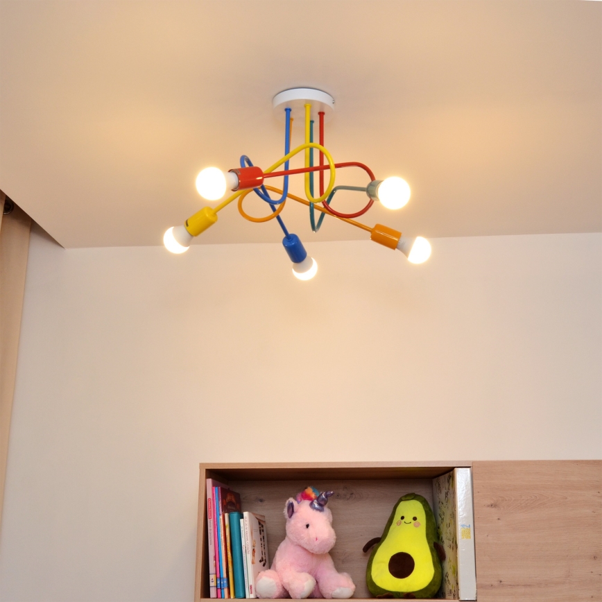 Дитяча підвісна LED люстра OXFORD 5xE27/15W/230V