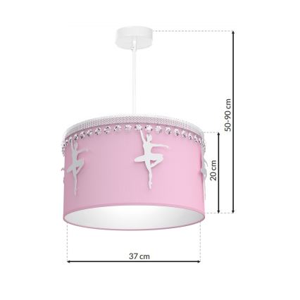 Дитяча підвісна люстра BALETNICA 1xE27/60W/230V