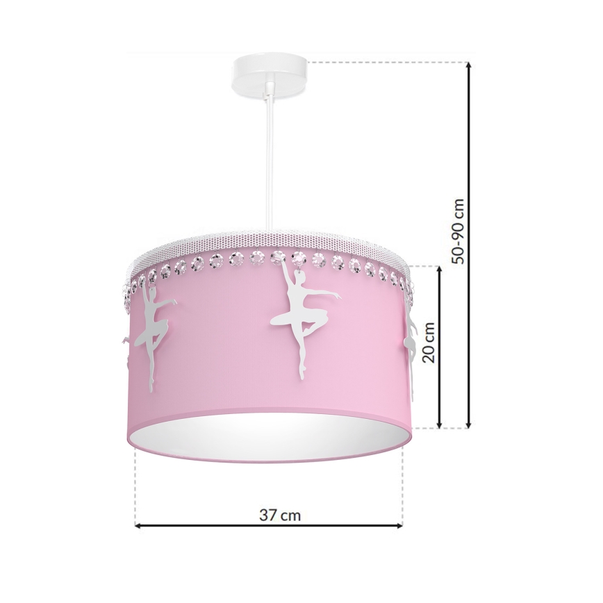 Дитяча підвісна люстра BALETNICA 1xE27/60W/230V