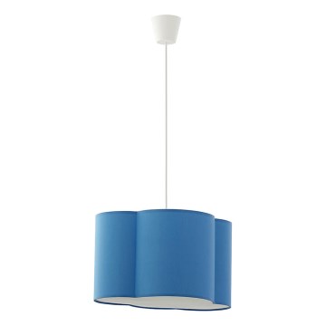 Дитяча підвісна люстра CLOUD 1xE27/25W/230V синій