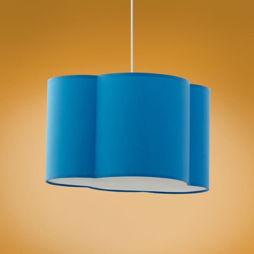 Дитяча підвісна люстра CLOUD 1xE27/25W/230V синій