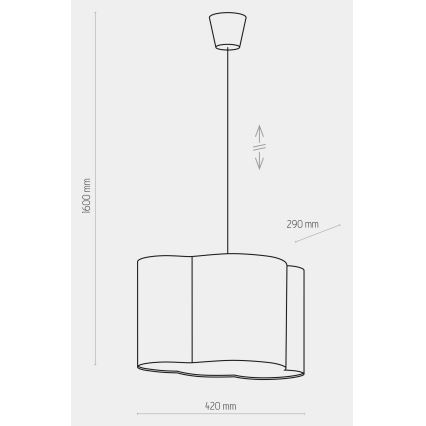 Дитяча підвісна люстра CLOUD 1xE27/25W/230V синій