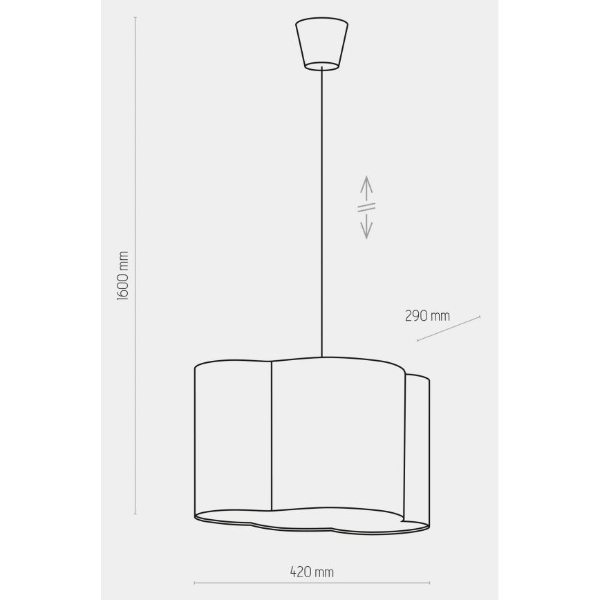 Дитяча підвісна люстра CLOUD 1xE27/25W/230V синій