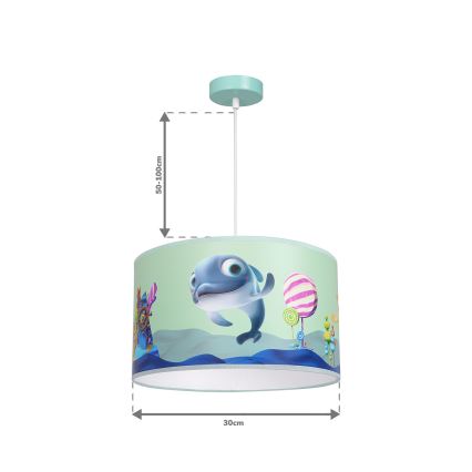 Дитяча підвісна люстра DOLPHIN 1xE27/60W/230V
