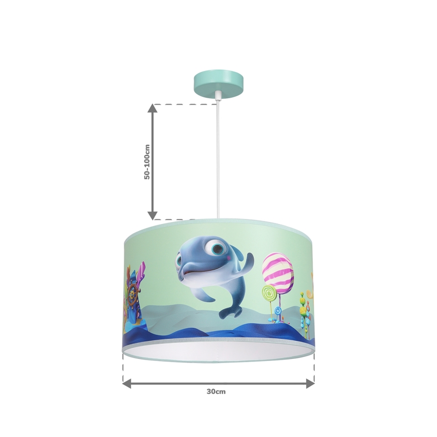 Дитяча підвісна люстра DOLPHIN 1xE27/60W/230V