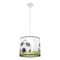Дитяча підвісна люстра FOOTBALL 1xE27/15W/230V діаметр 30 см футбол